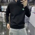 thumbnail image 2 of Sudadera con cuello redondo para hombre, sin capucha, estilo hip hop, color negro, con cuello redondo, estilo urbano de lujo, estética, sencilla, tallas grandes, 2 of 5