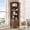 66.73''H-Walnut, variant on Oubayajia 66.73'' Tall Corner Cabinet, Modern Fluted Storage Cabinet with 2 Doors and 5 Storage Shelves, Space-Saving for Kitchen, Living Room, Study Room(Walnut)