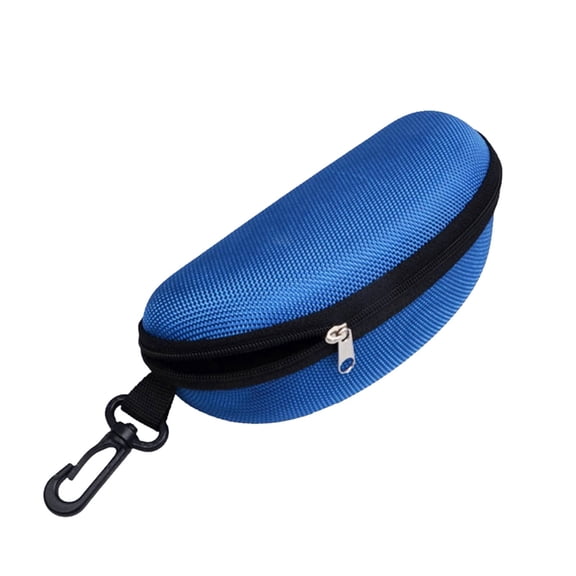 Hard Shell Glasses Organizer Carrying Case,Zipper Case For Glasses,Portable Travel Zipper Case,Shockproof Large Storage Case,Waterproof Eyeglasses Case Hard EVA zipper for Men and Women(Blue)