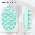 thumbnail image 6 of Unique Bargains Scalp Massager Silicone Scalp Scrubber Women's Scalp Brush Shower Hair Massager for Deep Clean Green, 6 of 7