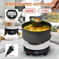 thumbnail image 2 of Mini Electric Heater Stove, Portable 500W Electric Mini Stove Hot Plate,Multifunction Home Heater,Countertop Burner for Ceramic Glass Kettle Single Plate Cooktop, 2 of 6
