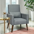 thumbnail image 4 of Gymax 2-in-1 Fabric Upholstered Rocking Chair Nursery Armchair with Pillow Dark Grey, 4 of 10