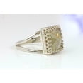 thumbnail image 3 of Sterling Silver Certified Handmade Gold rutilated Quartz Cluster Ring Size 10, 3 of 4