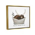 thumbnail image 3 of Stupell Industries Longhorn Cattle Bathtub Country Bathroom Typography Graphic Art Metallic Gold Floating Framed Canvas Print Wall Art, Design by Cindy Jacobs, 3 of 5