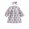 thumbnail image 1 of Vestido de princesa con cuello redondo y mangas largas con borde de hongo para bebés y niñas pequeñas de Herrnalise, venta de verano, 1 of 5