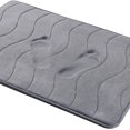 thumbnail image 1 of Alfombra de baño grande antideslizante de espuma viscoelástica, base de PVC con puntos, secado rápido, absorbente, para bañera, 61 x 91 cm, color gris, 1 of 8