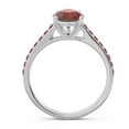 thumbnail image 4 of Diamond-Capitals 2.30 Carat Pear Cut Garnet Gemstone Luxurious Engagement Ring for her Solid 14K White Gold Size 5, 4 of 8