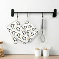 thumbnail image 6 of Honeii Colorful Hearts Penguin patten Oven Mitts and Pot Holders Sets, Baker Oven Mitts, Mittens for Kitchen Decor, Baking Lover over Gloves Gifts, 6 of 7
