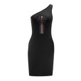 thumbnail image 1 of Vestido de mujer con hombros descubiertos, vestido de primavera y verano para mujer, para uso diario y viaje , s S, 1 of 7