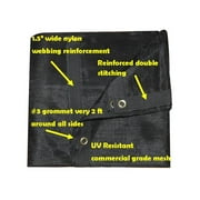 Xtarps - 10 ft. x 300 ft. - 7 oz Premium 70% Sun Shade, Shade Cloth, Shade Sail (Black Color)
