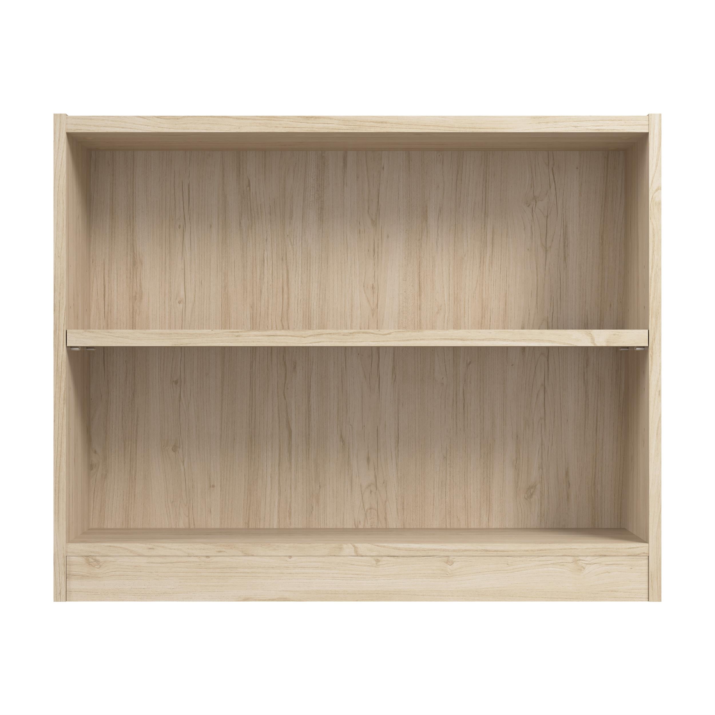 Universal Small 2 Shelf Bookcase in Natural Elm - Engineered Wood