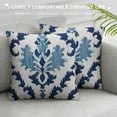thumbnail image 3 of PIKWEEK  Ikat Pillow Blue Ikat Pillow Covers Blue Throw Pillows Blue Cushion Pillows in Navy Cream White Pillowcase, 3 of 5
