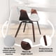 thumbnail image 5 of Fohfurniture FOH Sillas para Comedor Blancas con Madera Curvada Nogal, Tapizadas en PU, Estilo Moderno Mid-Century, Sillas para Sala, Cocina u Oficina (Juego de 2), 5 of 7