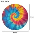 thumbnail image 6 of Colorful Rainbow Tie Dye Spiral Pattern Round Tablecloth 60"x60",Wrinkle Wipeable Table Cloth for Kitchen Dining Room Picnic Patio Party, 6 of 6