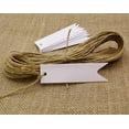 thumbnail image 1 of 100 Pcs Rectangular Shape White Card PaperBonbonniere Wedding Favor Tags Blank Hang Tag with Free Natural Jute Twine, 1 of 5