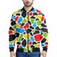 thumbnail image 3 of Chaqueta bomber con estampado 3D de vaca colorida para hombre y mujer, sudadera de primavera y otoño, chaquetas de calle de manga larga con cremallera, 3 of 5