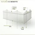 thumbnail image 5 of Zippity Outdoor Products 42in H x 92in W (2 Panels) No Dig Zippity Manchester Fence Kit, White Vinyl Picket Fence Panels, 5 of 9