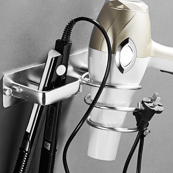 Secador de aluminio estante de estante Montado en la pared selón de Cabello para la pared selón de Cabello Organizador de Secador de Cabello Para Sala de Estar