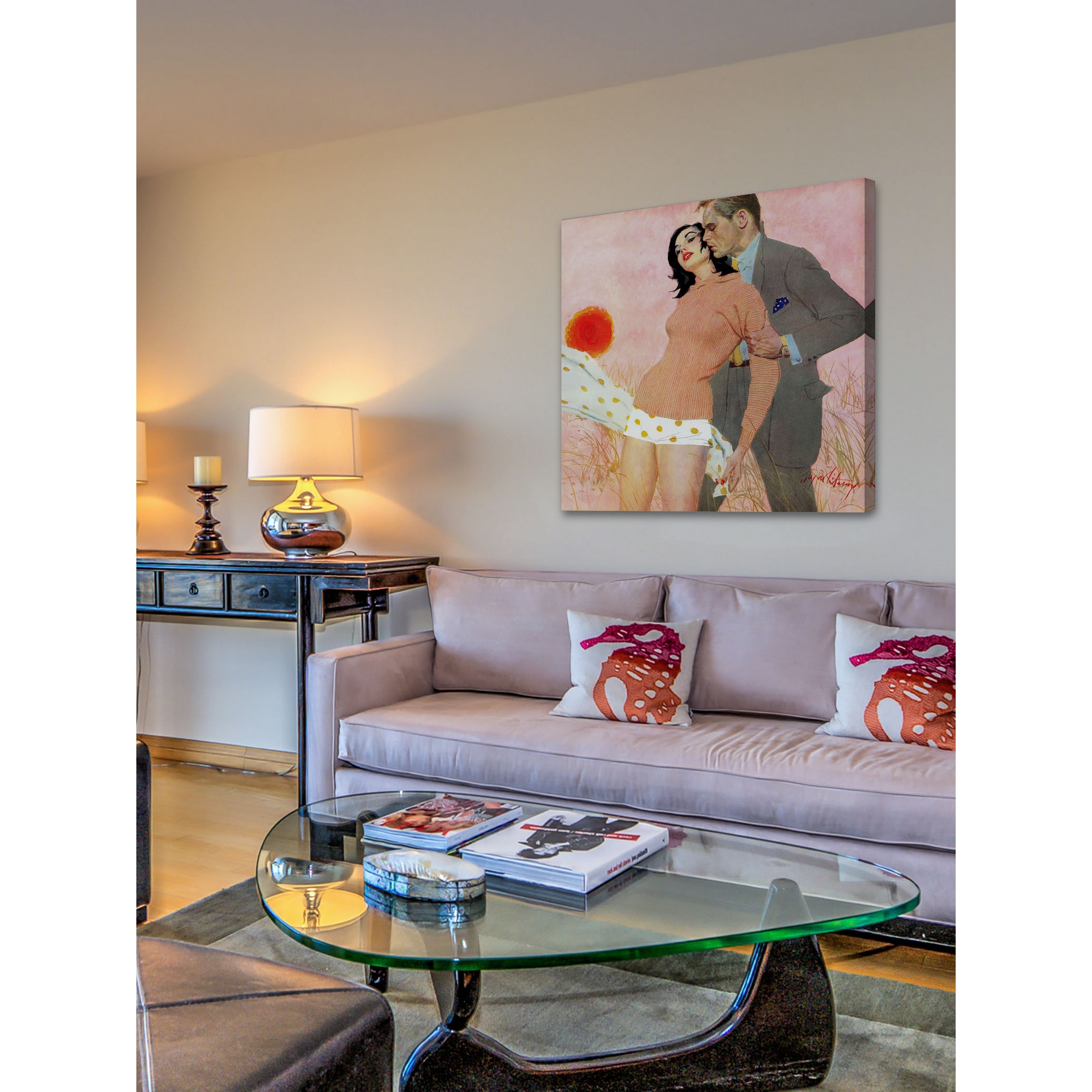 "The Lady and the Landlord" Painting Print on Canvas