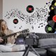 thumbnail image 3 of Pegatinas de pared con notas musicales, calcomanías de vinilo con notas musicales, arte de DJ, decoración de papel tapiz para disfrutar de la música, 3 of 7