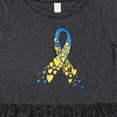 thumbnail image 4 of Inktastic Down Syndrome Awareness Blue and Yellow Hearts Ribbon Girls Toddler Dress, 4 of 5