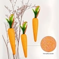 thumbnail image 3 of 12pcs Easter Carrot Hanging Ornaments Easter Decorations for Home Premium Foam Glitter Artificial Carrots for Easter Hanging Decoration 7 In, 3 of 12