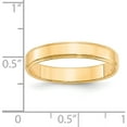 thumbnail image 4 of 14K Yellow Gold 14Ky 4mm Flat With Step Edge Band Size 10 Made In United States fle040-10, 4 of 5