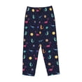 thumbnail image 6 of Uemuo Space Dinosaur Pattern Women's Wide Leg Palazzo Lounge Pants with Pockets Light Weight Loose Comfy Casual Pajama Pants-XX-Large, 6 of 9