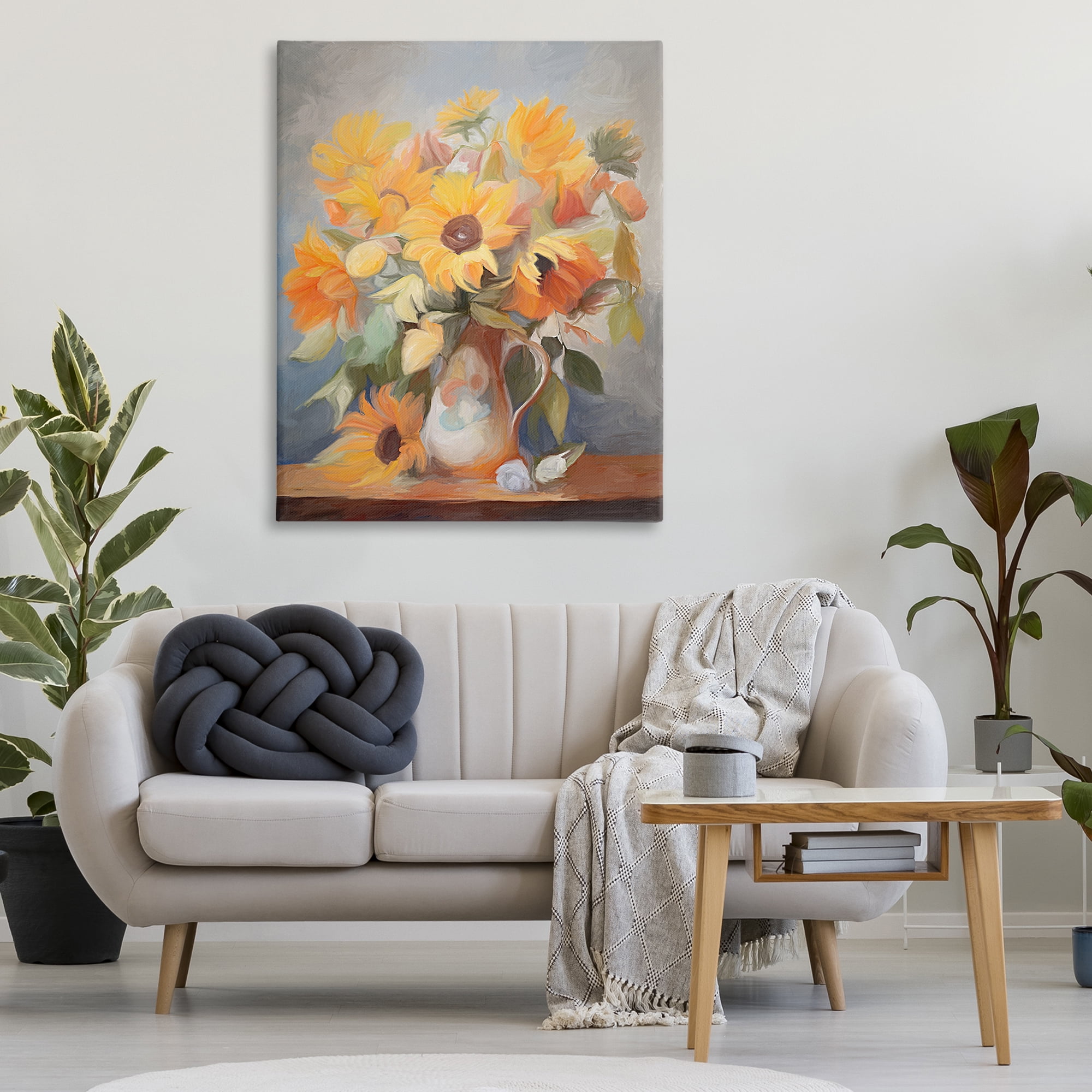 Stupell Industries Bright Sunflower Medley Botanical & Floral Painting Gallery Wrapped Canvas Art Print Wall Art, 36 x 48