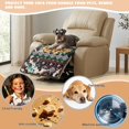 thumbnail image 5 of Kuiaobaty Aztec Sunflower Print Reclining Sofa Cover 24 x 38 Inches, Highland Cow Print Armless Seat Cushion Slipcover, Non Slip Quilted Furniture Protector Fit Most Recliners, 5 of 7