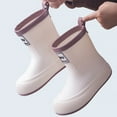thumbnail image 5 of Gubotare Toddler Rain Boots Toddler Kids Rain Boots for Boys Girls Easy-on Lightweight Waterproof Rainboots Baby (White,Big Kids 2.5), 5 of 6