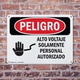 thumbnail image 4 of (2 Pack) High Voltage Authorized Personnel Spanish OSHA Danger Sign 24 Inch X 18 Inch Indoor / Outdoor Rust-Free Aluminum Metal Signs for Workplace, Workshop, and Construction Site,, 4 of 8