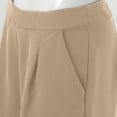 thumbnail image 4 of Tanghaowl Short Sets for Women, Women Summer Casual Shorts Suit Two Piece Outfit Pure Color Comfortable Set Daily Wear with Sneakers Khaki L, 4 of 8