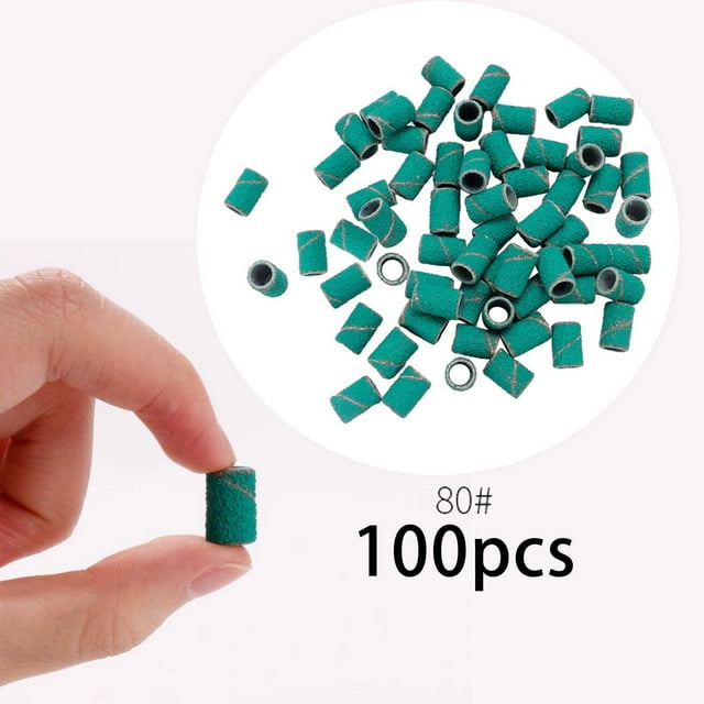 Bandas de lijado Colcomx Eliminación profesional de esmalte de uñas en gel 80 Verde