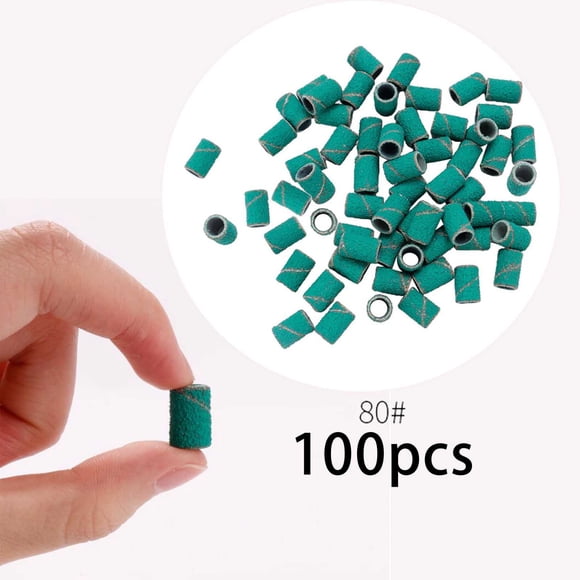 100 Piezas de lijado para uñas Macarena 80 80 Verde