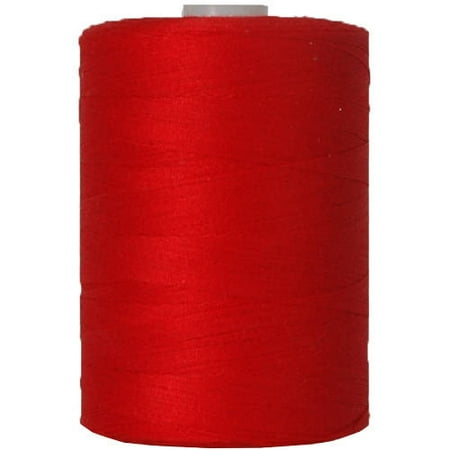 Red Coral Turquoise Ring - Threadart Cotton Sewing Thread - 1000m Spools - 50/3 - Red - 50 Colors Available - Pack of 3 Spools