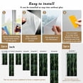 thumbnail image 6 of Green Forest Window Privacy Film, Pine Trees Modern Mysterious Art Static Cling UV Sun Blocking Heat Control Window Tint Day and Night, Non-Adhesive One Way Windows Privacy Cover 17.7''x78.7'', 6 of 7