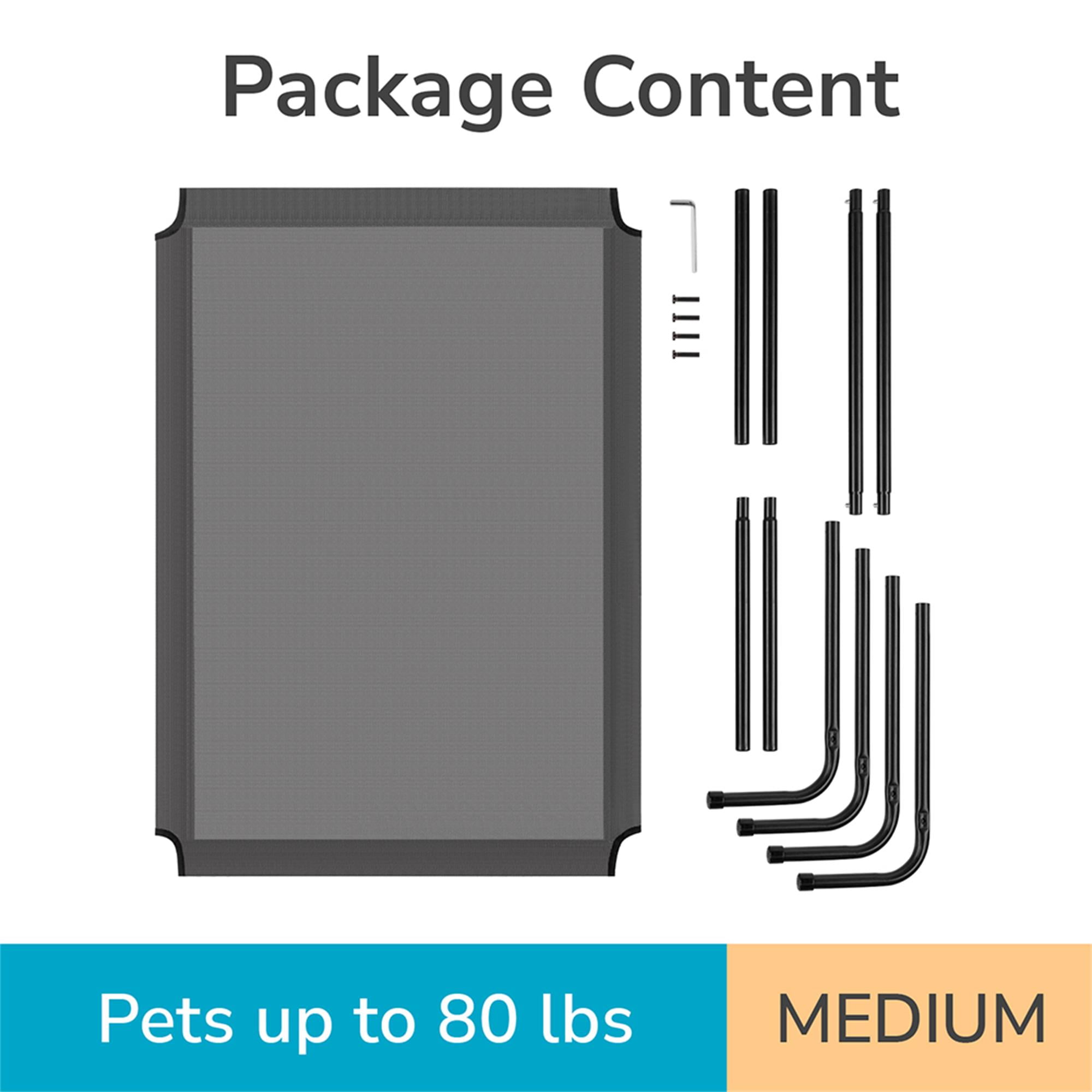 Pefilos 50" Indoor Basics Cooling Elevated Dog Bed with Metal Frame, Outdoor Pet Bed for Medium Dogs, Gray Pefilos 50" Indoor Basics Cooling Elevated Dog Bed with Metal Frame, Outdoor Pet Bed for Medium Dogs, Gray
