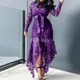 thumbnail image 3 of Plus Size Women's Elegant Lace Hollow Out Dress Vintage Patchwork Mermaid Dress Autumn Asymmetric Hem Evening Party Dress, 3 of 5