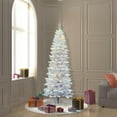 thumbnail image 2 of Vickerman 6.5' White Salem Pencil Pine Artificial Christmas Tree, 300 Multi-Colored LED Lights, 2 of 7