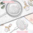 thumbnail image 4 of Funda para AirPods 4 Aleviker Cute Bling Marble con llavero, 4 of 7