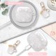 thumbnail image 4 of Funda para AirPods 4 Aleviker Cute Bling Marble con llavero, 4 of 7