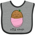 thumbnail image 3 of Inktastic Little Spud Pink Boys or Girls Baby Bib, 3 of 4