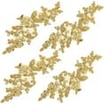 thumbnail image 6 of 4PCS Sequin Embroidered Lace Patches Leaf Flowers Lace Applique Sewing Floral Fabric Craft Decoration Patches for DIY Clothes Dress Pants Sewing Wedding (Dark Blue) colorful, 6 of 9
