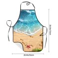 thumbnail image 2 of Pofeuu Tropical Beach With Starfish Print Aprons with Pockets, Cute Aprons for Kitchen, Cooking, Server, Barber, Chef Apron, 2 of 7