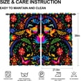 thumbnail image 2 of Mexican Stripes Bird Kitchen Curtains Cafe Curtains for Bathroom Dining Room Living Room Pocket Window Drapes 2 Panels Set 27.5"x39", 2 of 5