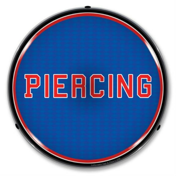 Collectable Sign and Clock Piercing LED Lighted Premium Sign