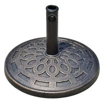2" Umbrella Base Anchor Stand, 45 lbs Composite Material for Patio, Garden & Outdoor Use - Black