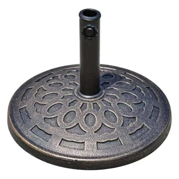 2" Umbrella Base Anchor Stand, 45 lbs Composite Material for Patio, Garden & Outdoor Use - Black
