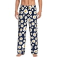 thumbnail image 2 of Kdxio Daisy Floral Print Men's Sleep Pajama Pant Lounge Pants with Pockets, 2 of 8